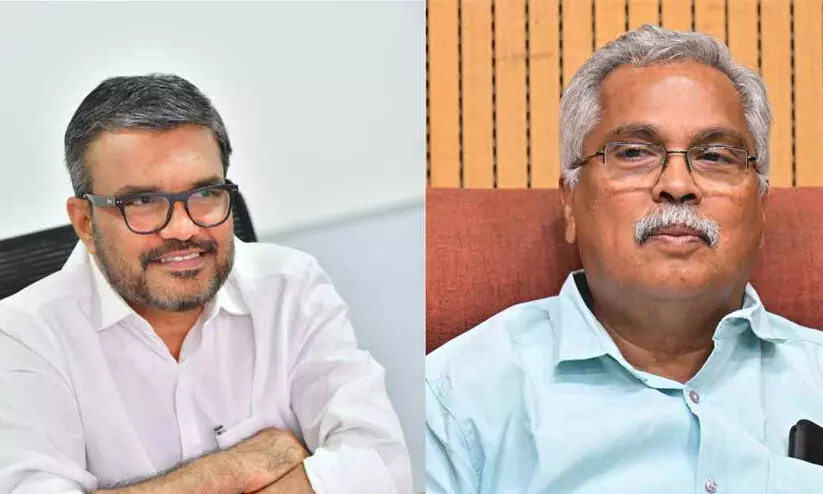 Binoy Vishwam,  Minister MB Rajesh