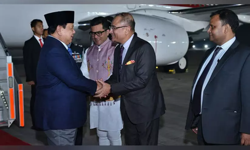 ഇന്തോനേഷ്യൻ പ്രസിഡന്റ് പ്രബോവോ സുബിയാന്തോ റിപ്പബ്ലിക് ആഘോഷങ്ങൾക്കായി ഡൽഹിയിൽ എത്തി