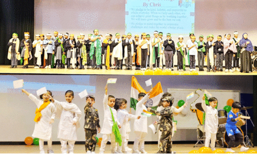 ന്യൂ​മി​ല്ലേ​നി​യം സ്കൂ​ൾ ബ​ഹ്റൈ​ൻ ഇ​ന്ത്യ​യു​ടെ 76ാം റി​പ്പ​ബ്ലി​ക് ദി​നാഘോഷം