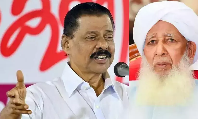 MV Govindan, Kanthapuram AP Aboobacker Musliyar