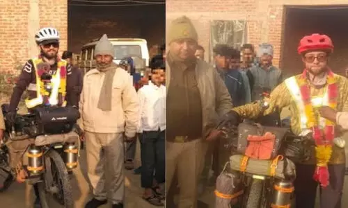 ഗൂഗ്ൾ മാപ്പിട്ട് നേപ്പാളിലേക്ക് പോയ ഫ്രഞ്ച് സൈക്ലിസ്റ്റുകൾ യു.പിയിൽ കുടുങ്ങി