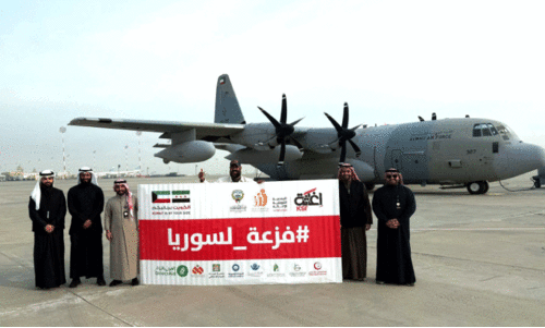 സി​റി​യ​ൻ ജ​ന​ത​ക്ക് സ​ഹാ​യം തു​ട​ര്‍ന്ന് കു​വൈ​ത്ത്