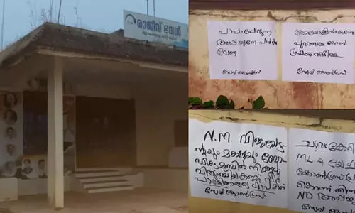 ചുരംകയറി വന്ന എം.എൽ.എയെ കൂട്ടുപിടിച്ച് കോൺഗ്രസുകാരെ കൊന്നു തിന്നുന്ന അപ്പച്ചനെ പുറത്താക്കൂ; ടി.സിദ്ദീഖിനും ഡി.സി.സി അധ്യക്ഷനുമെതിരെ പോസ്റ്ററുകൾ