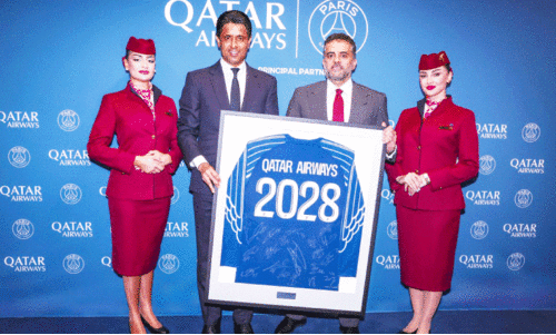 പി.എസ്.ജിയുമായി കരാർ നീട്ടി ഖത്തർ എയർവേയ്സ് പി.എസ്.ജിയുമായി കരാർ നീട്ടി ഖത്തർ എയർവേയ്സ്