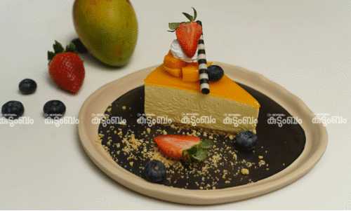 മുട്ടയില്ലാതെ മാംഗോ ചീസ് കേക്ക് തയാറാക്കാം