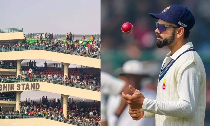 റെയിൽവേസിനെ 241ൽ പുറത്താക്കി കോഹ്ലിയുടെ ഡൽഹി; ആദ്യദിനം സൂപ്പർതാരം ബാറ്റിങ്ങിനിറങ്ങിയില്ല റെയിൽവേസിനെ 241ൽ പുറത്താക്കി കോഹ്ലിയുടെ ഡൽഹി; ആദ്യദിനം സൂപ്പർതാരം ബാറ്റിങ്ങിനിറങ്ങിയില്ല