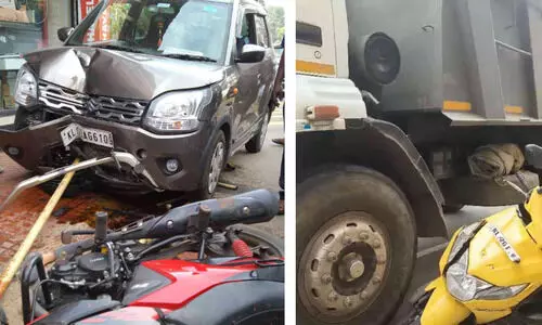 അപകടങ്ങൾക്ക്​​ അറുതിയില്ല: പന്തളം-മാവേലിക്കര റോഡിൽ ടിപ്പർലോറി കടയിലേക്ക് ഇടിച്ചുകയറി