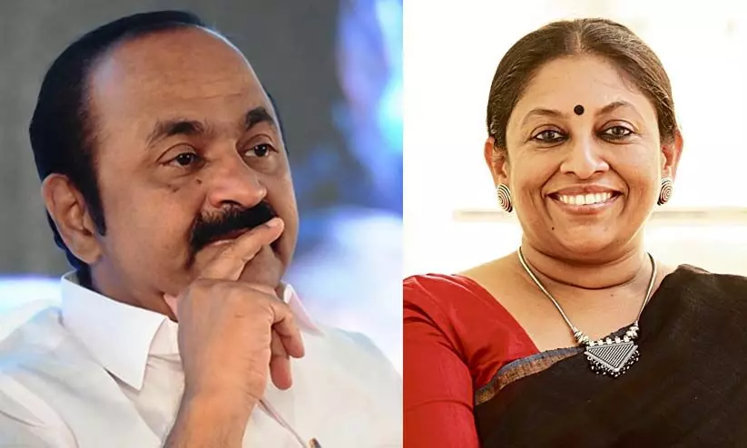 ‘ആർ.എസ്.എസുമായി കൈകോർത്ത സി.പി.എമ്മിന്‍റെ ചരിത്രം എന്തേ എഴുത്തുകാരി മറന്നു പോകുന്നു’; കെ.ആർ. മീരക്ക് മറുപടിയുമായി വി.ഡി. സതീശൻ