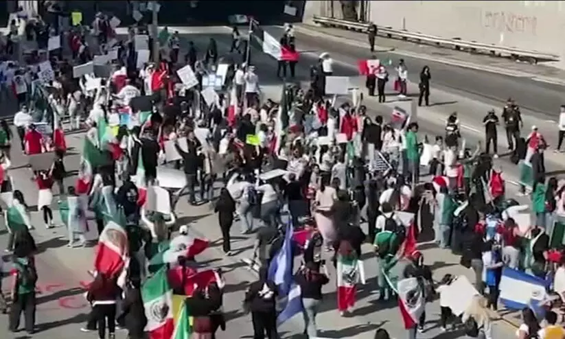 Protest against Trumps anti-immigration policy