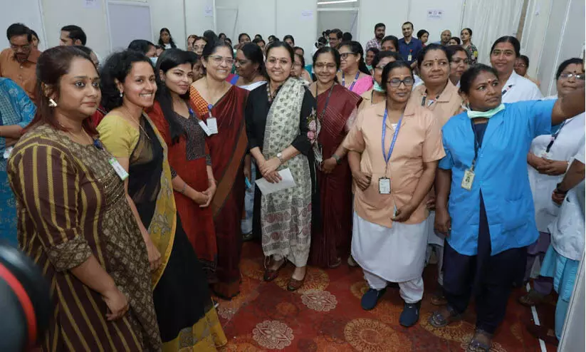 കാന്‍സര്‍ സ്‌ക്രീനിങ് ക്യാമ്പ് വീണ ജോര്‍ജ് സന്ദര്‍ശിച്ചു