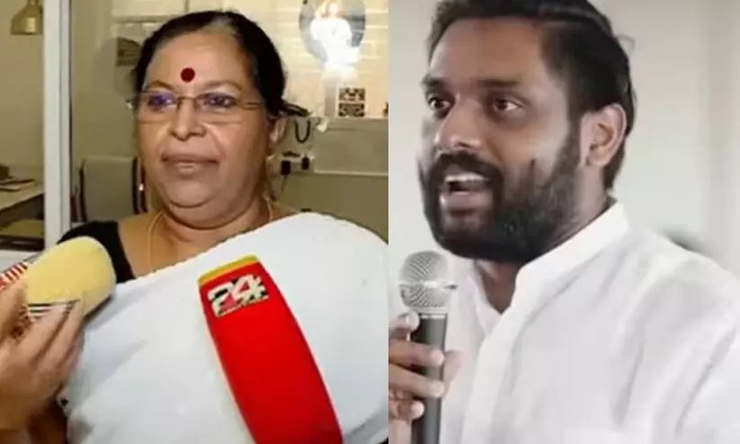 ‘അനന്തു എനിക്ക് മകനെപ്പോലെ, നല്ല വാത്സല്യമുണ്ട്, ആ കുട്ടി ബലിയാടായി; കേസിനുപിന്നിൽ ദുഷ്ടബുദ്ധികൾ’ -സ്കൂട്ടർ തട്ടിപ്പ് കേസ് പ്രതിയെ ന്യായീകരിച്ച് ലാലി വിൻസെന്റ്