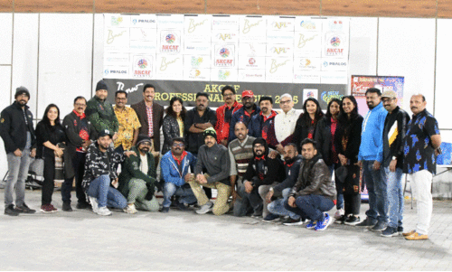 അ​ക്കാ​ഫ് എ.​പി.​എ​ൽ ക്രി​ക്ക​റ്റ്​ മ​ത്സ​രം