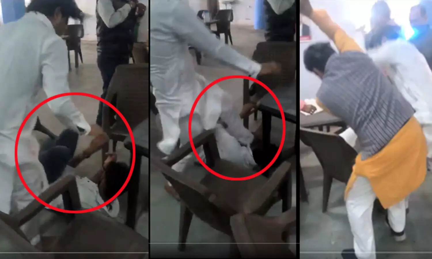 മർദിച്ച് നിലത്തിട്ടു, ഷൂസിട്ട് കഴുത്തിന് ചവിട്ടി; വിവാഹം രജിസ്റ്റർ ചെയ്യാൻ കോടതിയിലെത്തിയ മുസ്‍ലിം യുവാവിന് നേരെ ഹിന്ദുത്വ ആക്രമണം -VIDEO