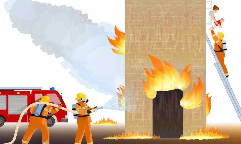 ചൂട്, തീ..ഓട്ടം തുടങ്ങി അഗ്​നിരക്ഷാസേന