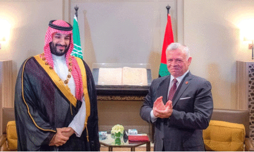 ഫ​ല​സ്​​തി​നി​ലെ സ്ഥി​തി​ഗ​തി​ക​ൾ; സൗ​ദി കി​രീ​ടാ​വ​കാ​ശി​യും ജോ​ർ​ഡ​ൻ രാ​ജാ​വും​ ച​ർ​ച്ച ചെ​യ്​​തു