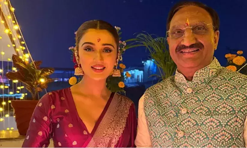Arushi Nishank and Ramesh Pokhriyal Nishank