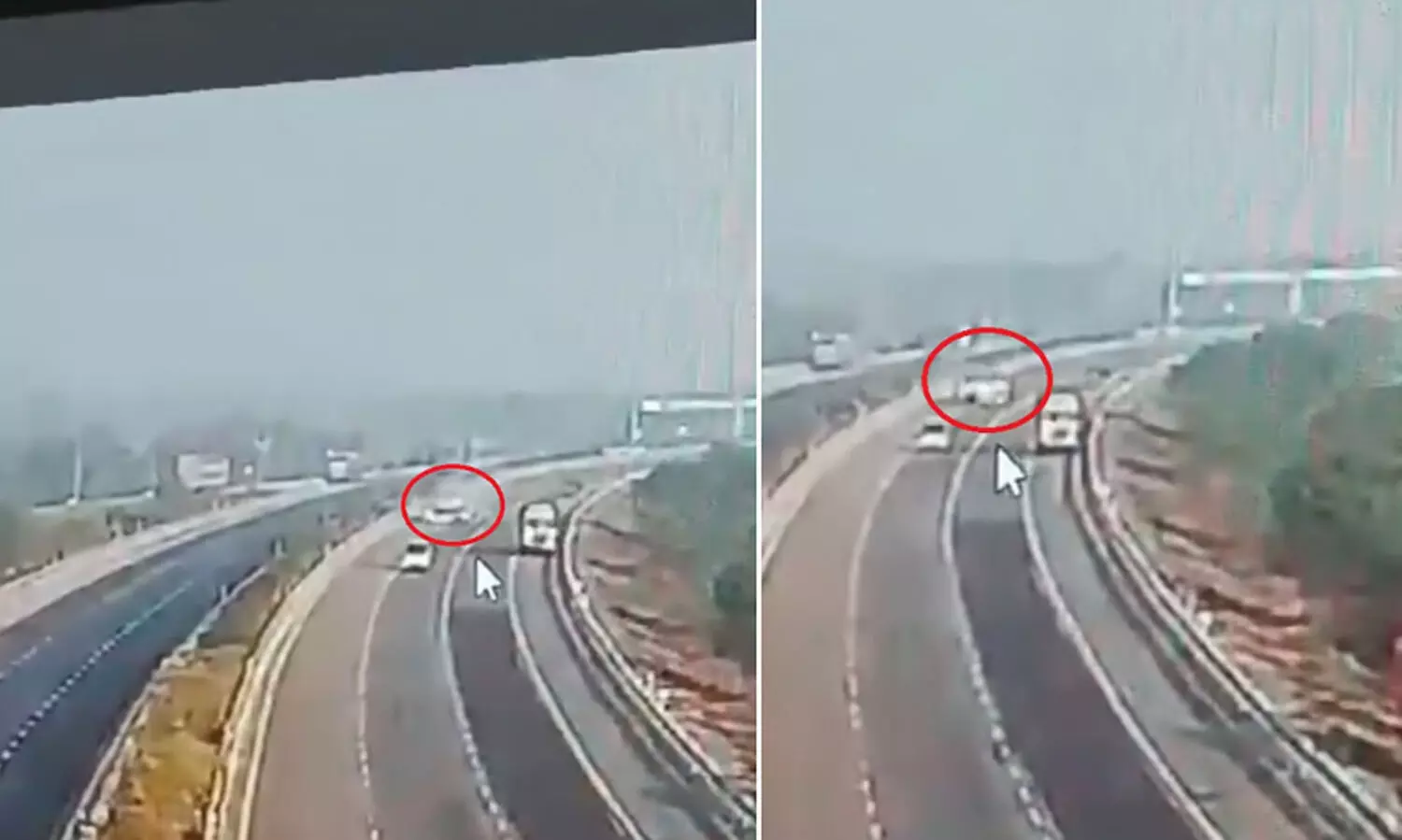 ടയർ പൊട്ടിത്തെറിച്ചു; എക്സ്പ്രസ് വേയിൽ സ്കോർപിയോ കരണം മറിഞ്ഞത് ആറുതവണ -വിഡിയോ