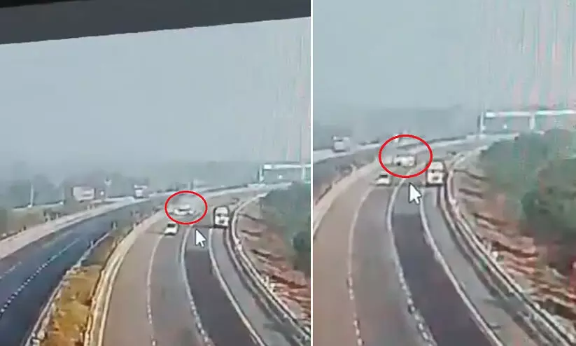 ടയർ പൊട്ടിത്തെറിച്ചു; എക്സ്പ്രസ് വേയിൽ സ്കോർപിയോ കരണം മറിഞ്ഞത് ആറുതവണ -വിഡിയോ ടയർ പൊട്ടിത്തെറിച്ചു; എക്സ്പ്രസ് വേയിൽ സ്കോർപിയോ കരണം മറിഞ്ഞത് ആറുതവണ -വിഡിയോ