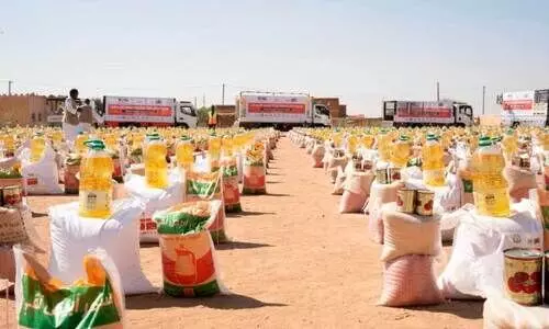 സു​ഡാ​നി​ൽ 100 ട​ൺ ഭ​ക്ഷ്യ​സ​ഹാ​യം വി​ത​ര​ണം ചെ​യ്തു