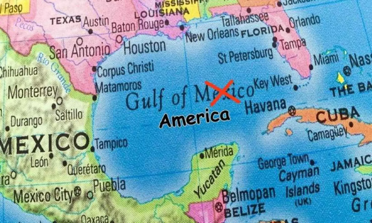 മെക്സിക്കൻ ഉൾക്കടലിനെ അമേരിക്കൻ ഉൾക്കടലാക്കി ഗൂഗ്ൾ മാപ്പും; ഇന്ത്യയിൽ കാണുന്നതിങ്ങനെ...