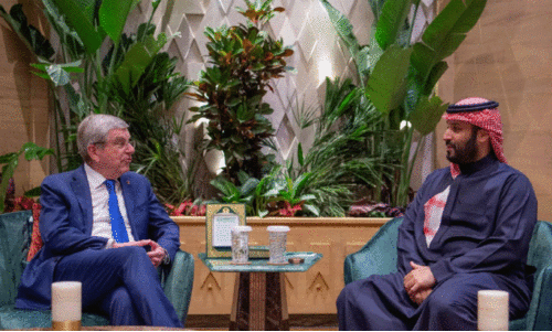 ഒ​ളി​മ്പി​ക് ക​മ്മി​റ്റി പ്ര​സി​ഡ​ന്റു​മാ​യി സൗ​ദി കി​രീ​ടാ​വ​കാ​ശി ച​ർ​ച്ച ന​ട​ത്തി