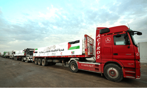 യു.​എ.​ഇ​യു​ടെ സ​ഹാ​യ​വു​മാ​യി 10 വാ​ഹ​ന​വ്യൂ​ഹ​ങ്ങ​ൾ ഗ​സ്സ​യി​ൽ