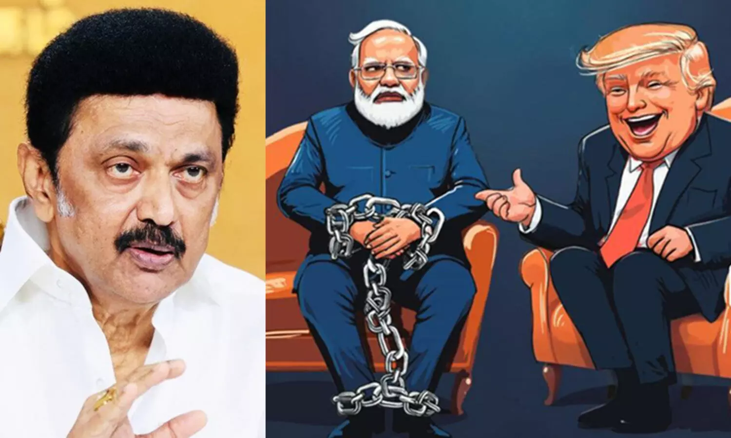 MK Stalin-vikatan--modi cartoon