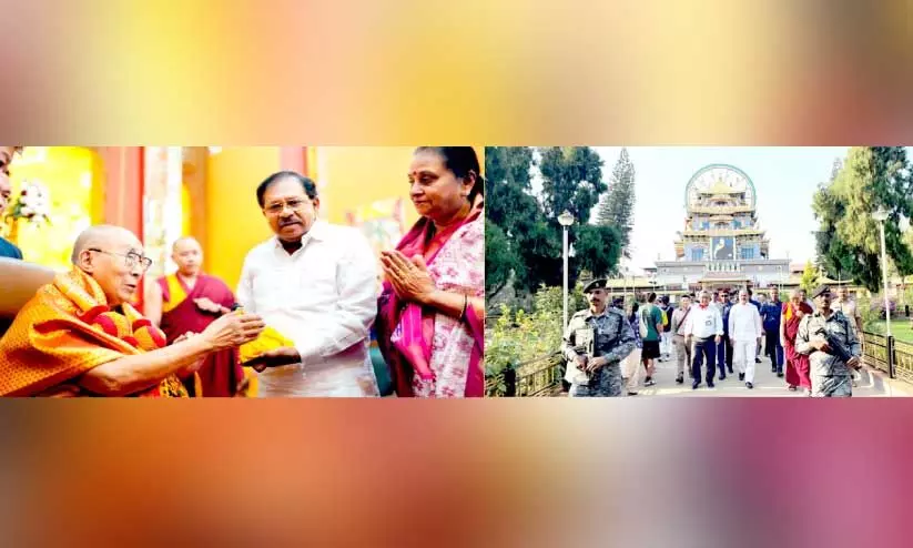 ലാമയുടെ ആശീർവാദം തേടി ആഭ്യന്തര മന്ത്രി ലാമയുടെ ആശീർവാദം തേടി ആഭ്യന്തര മന്ത്രി