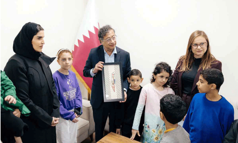 ഖത്തറിലെ ഫലസ്തീനികളെ സന്ദർശിച്ച് കൊളംബിയൻ പ്രസിഡന്റ് ഖത്തറിലെ ഫലസ്തീനികളെ സന്ദർശിച്ച് കൊളംബിയൻ പ്രസിഡന്റ്