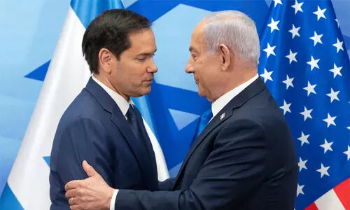 Marco Rubio and  Benjamin Netanyahu