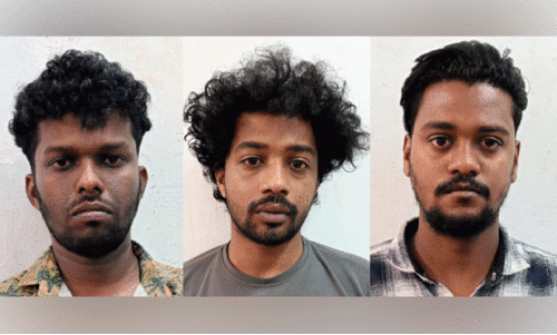 യുവാവിനെ തട്ടിക്കൊണ്ടുപോയി മർദനം: മൂന്നുപേർ അറസ്റ്റിൽ