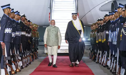 Qatar Emir and Narendra Modi