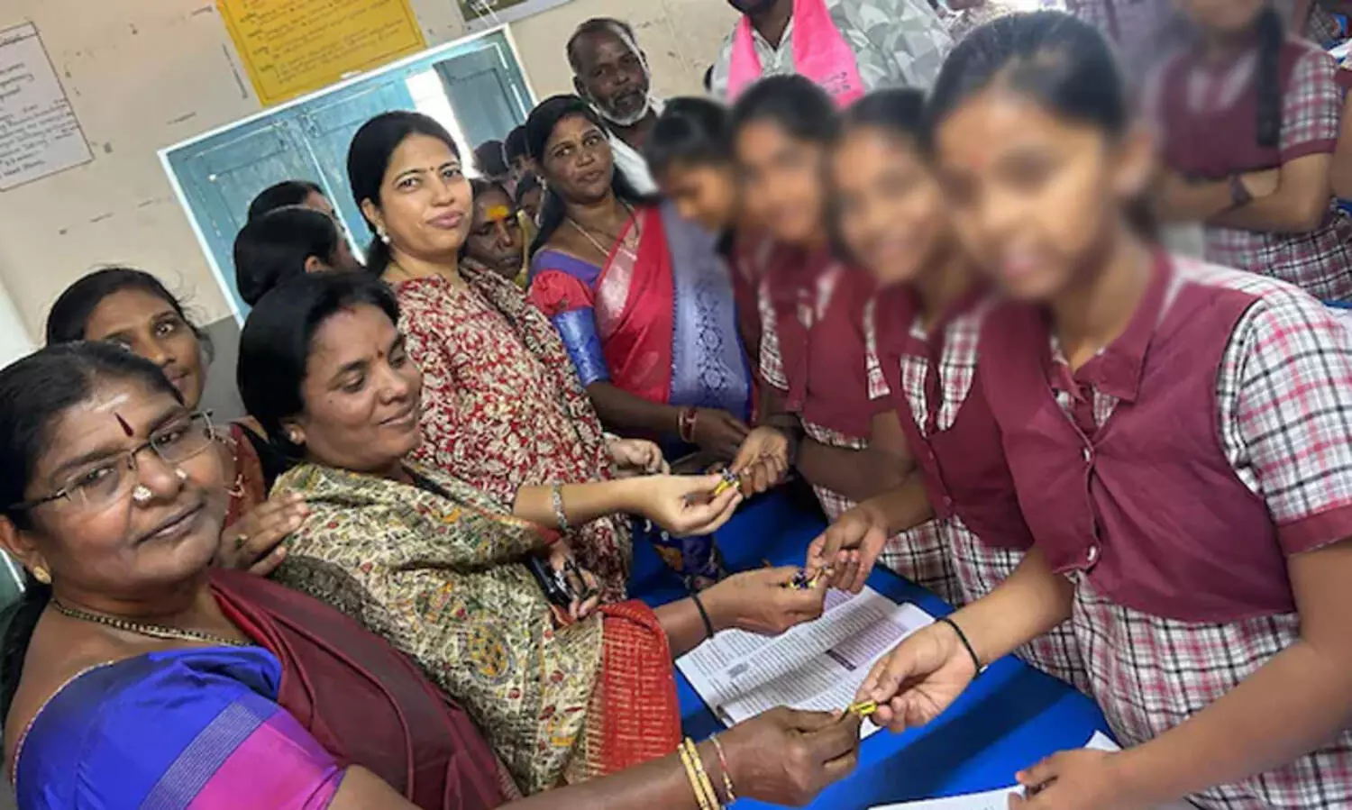 Telangana headmistress suspended for hosting KCR birthday celebration at school.