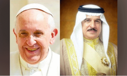 ഫ്രാ​ൻ​സി​സ് മാ​ർ​പാ​പ്പ​ക്ക് സ​​േന്ദ​ശ​മ​യ​ച്ച് ഹ​മ​ദ് രാ​ജാ​വ്