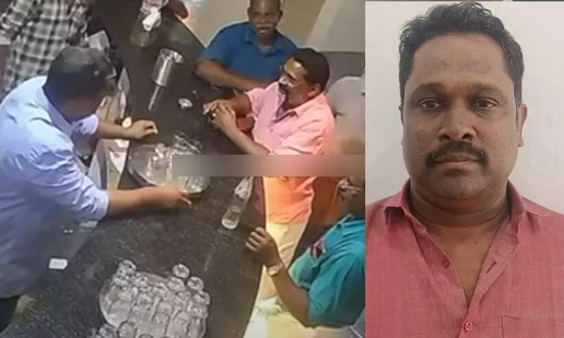 ഉദ്ഘാടനദിവസം ബാറിലെത്തിയവരെ ഗ്ലാസ് കൊണ്ട് ഏറോട് ഏറ്; ജീവനക്കാരൻ അറസ്റ്റിൽ