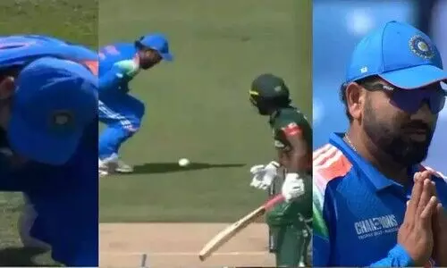 അക്സറിന്‍റെ ഹാട്രിക് വിക്കറ്റ് കൈവിട്ട് രോഹിത്; ഗ്രൗണ്ടിൽ ആഞ്ഞടിച്ച് രോഷപ്രകടനം, തൊഴുത് ഖേദപ്രകടനവും -വിഡിയോ വൈറൽ