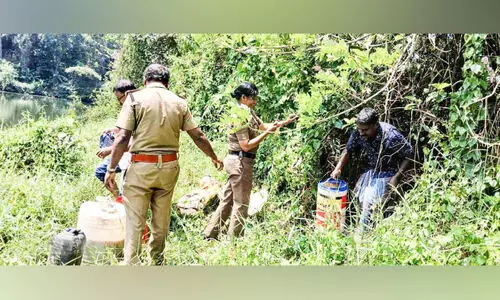 കല്ലടയാറിന്റെ തീരത്ത് എക്‌സൈസ് റെയ്ഡ്; 258 ലിറ്റർ കോട നശിപ്പിച്ചു