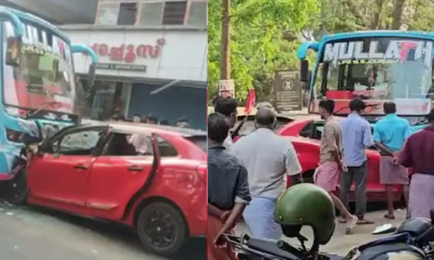 തൃത്താലയിൽ ബസും കാറും കൂട്ടിയിടിച്ച് ഒരുവയസുള്ള കുഞ്ഞ് മരിച്ചു; അപകടത്തിൽപെട്ടത് കരിപ്പൂരിൽ നിന്ന് മടങ്ങിയ സംഘം