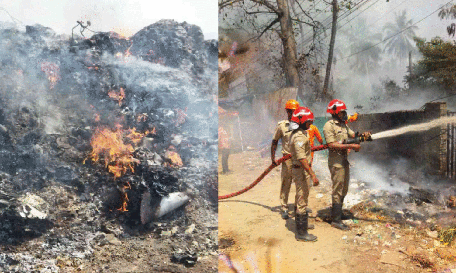 നഗരത്തിൽ രണ്ടിടത്ത്​ തീപിടിത്തം