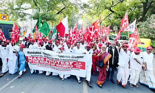ദുരന്ത സഹായം: ഡൽഹിയിൽ സമരവുമായി വയനാട് എൽ.ഡി.എഫ്