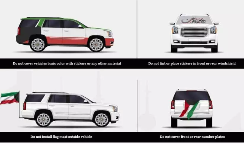 വാ​ഹ​ന അ​ല​ങ്കാ​ര​ത്തി​ന് നി​യ​ന്ത്ര​ണം; അ​മി​ത സ്റ്റി​ക്ക​റു​ക​ളും പ​താ​ക​ക​ളും വേ​ണ്ട