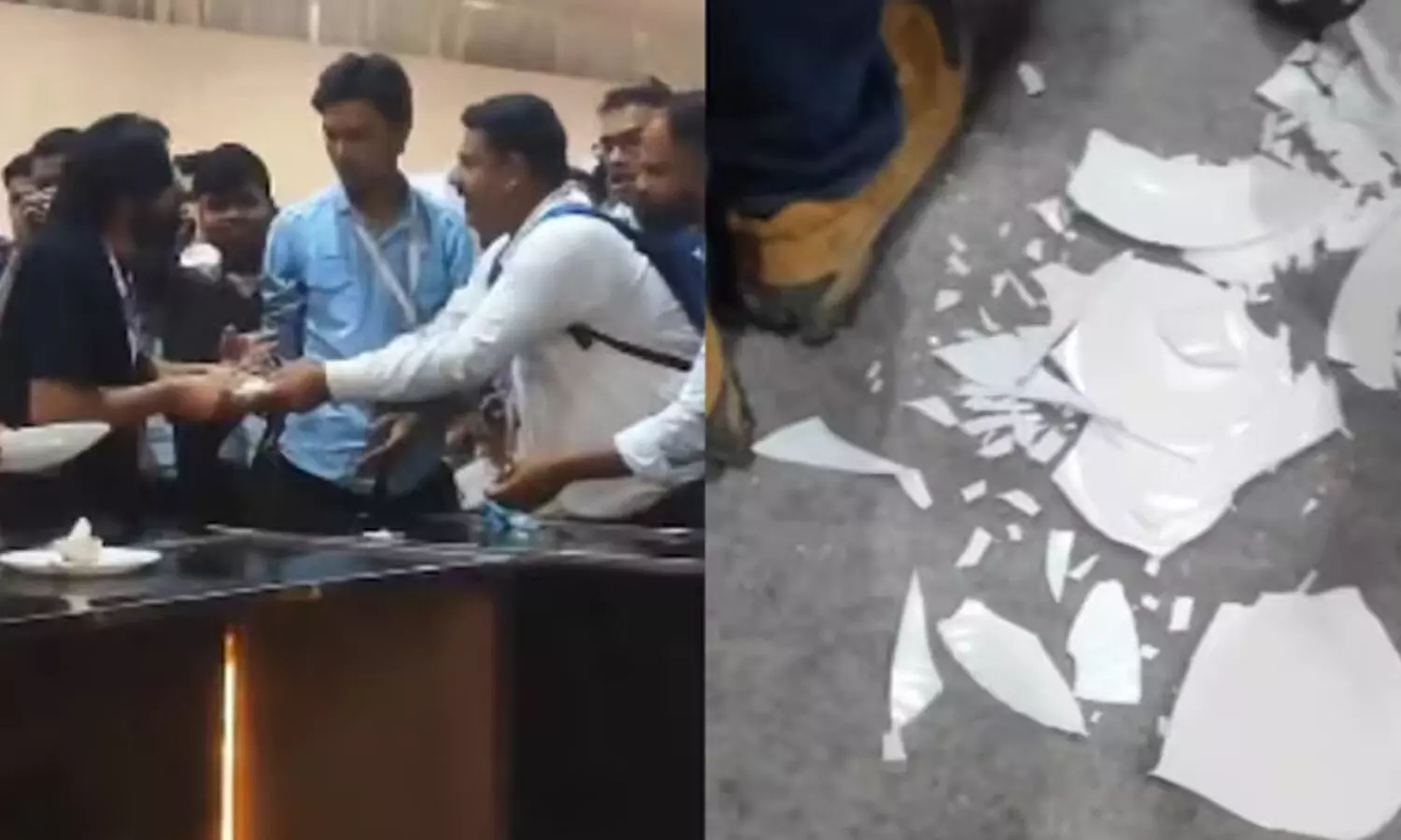 ഗ്ലോബലല്ല, ലോക്കൽ; ആഗോള നിക്ഷേപ ഉച്ചകോടിയിൽ ഭക്ഷണത്തിനായി ആളുകളുടെ തമ്മിൽതല്ല് -വിഡിയോ