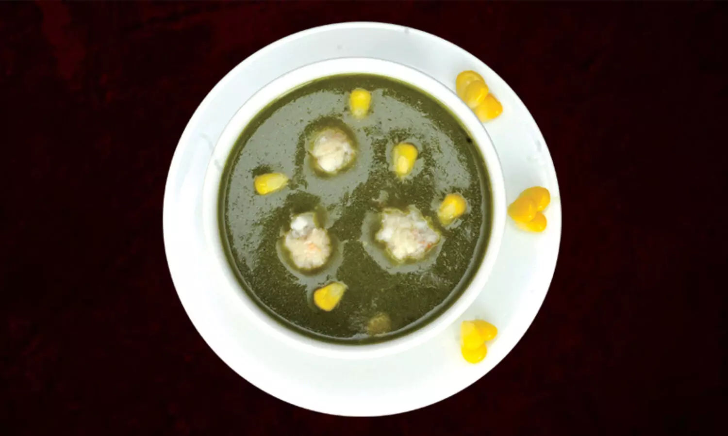 Green Corn Seafood Dumpling Soup