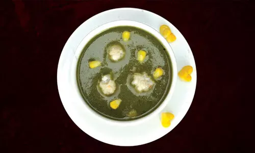 Green Corn Seafood Dumpling Soup
