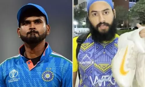 പരിശീലനത്തിനിടെ നെറ്റ് ബൗളർക്ക് ശ്രേയസ് അയ്യരുടെ അപ്രതീക്ഷിത സമ്മാനം