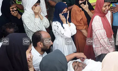 ഷ​ഹ​ബാ​സി​ന് ക​ണ്ണീ​ർ​യാ​ത്രാ​മൊ​ഴി