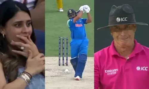 തലക്കുനേരെ രോഹിത്തിന്‍റെ ഇടിവെട്ട് ഷോട്ട്; ചാടിയൊഴിഞ്ഞ് അമ്പയർ -വിഡിയോ