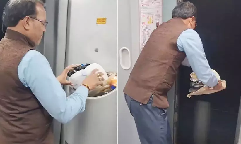 ഓടുന്ന ട്രെയിനിൽ നിന്ന് ട്രാക്കിലേക്ക് വലിച്ചെറിയൽ: മാലിന്യം ഒഴിവാക്കാൻ റെയിൽവേയുടെ ‘പുതുവഴി’ -video