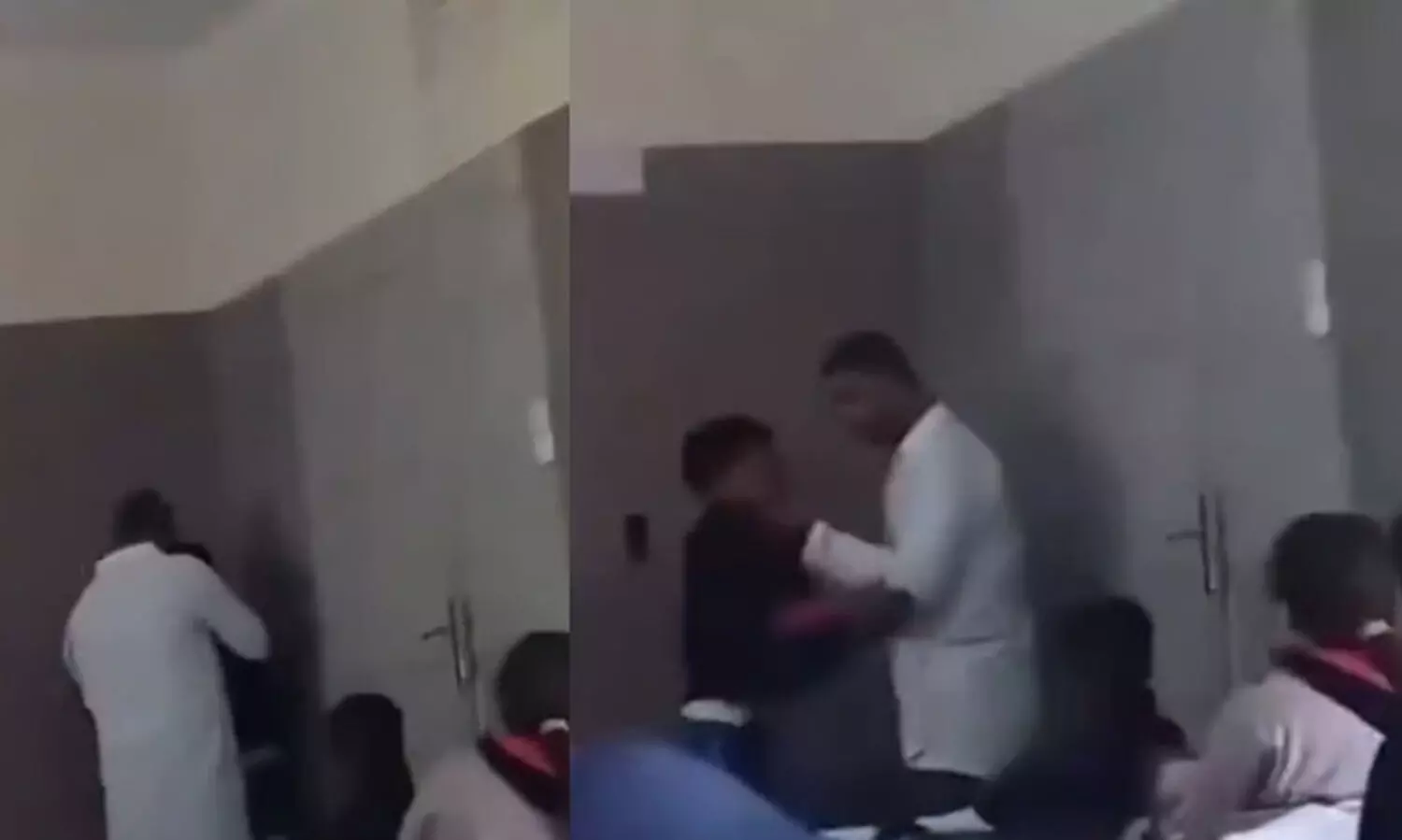 വിദ്യാർത്ഥിയെ ക്രൂരമായി മർദ്ദിച്ച് അധ്യാപകൻ , ക്ലാസ് മുറിയിലെ വീഡിയോ വൈറലാകുന്നു