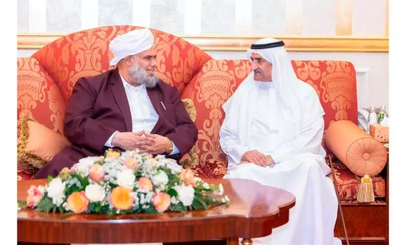 ശൈഖ് ഹമദിന് റമദാൻ ആശംസ നേർന്ന് ഖലീൽ തങ്ങൾ ശൈഖ് ഹമദിന് റമദാൻ ആശംസ നേർന്ന് ഖലീൽ തങ്ങൾ